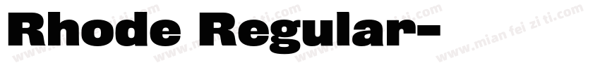 Rhode Regular字体转换